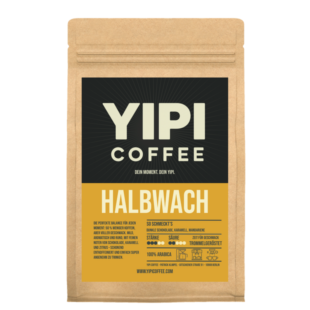 Halbwach – 50 % weniger Koffein